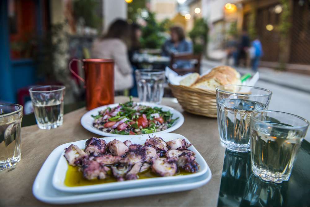 Traditional Greek "meze" (tapas)